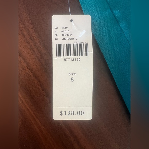 Anthropologie Teal Silk Skirt size 8 - Picture 10 of 10